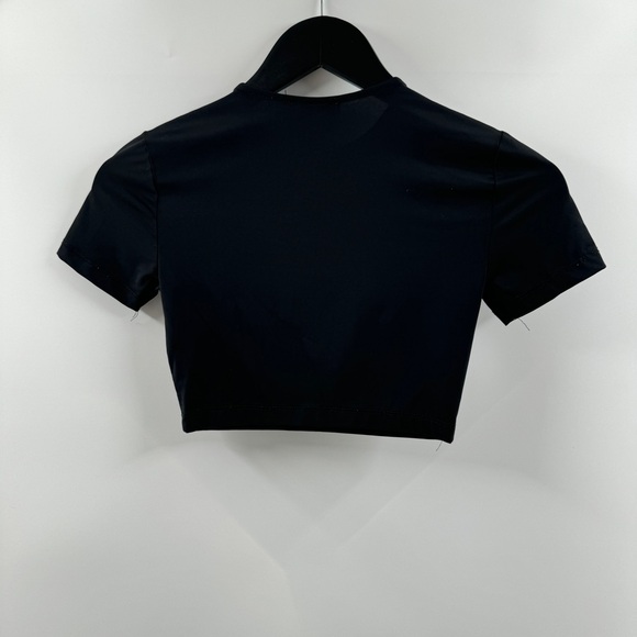 Zara Black Super Cropped Buttery Soft Top Size Small - Picture 5 of 5